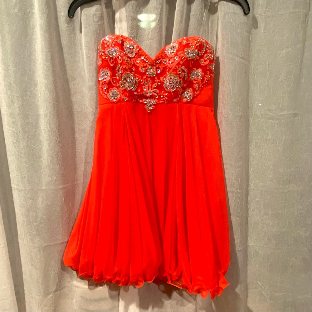 My Michelle Hot Pink/Coral Dress